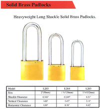 Load image into Gallery viewer, Long Shackle 38mm Padlock