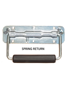 Spring Loaded Surface Mount Handle with Rubber Grip, Zinc