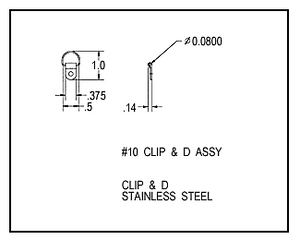 CLP/D-10 Clip & D Ring- Stainless Steel