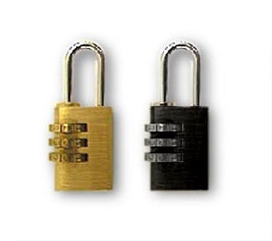 Combination Padlock - Solid Brass or Black