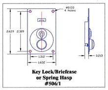 Load image into Gallery viewer, Briefcase Lock With Key LCK 506/1